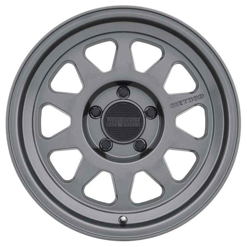 Method MR316 17x8.5 0mm Offset 5x5 71.5mm CB Gloss Titanium Wheel-tuningsupply.com