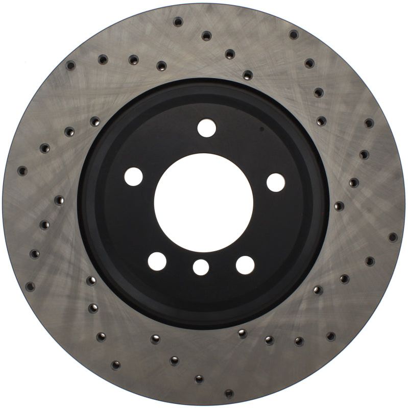 StopTech 07-10 BMW 335i Cross Drilled Left Front Rotor-Brake Rotors - Drilled-Stoptech-STO128.34093L-SMINKpower Performance Parts