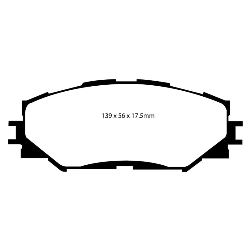 EBC 10-12 Lexus HS250h 2.4 Hybrid Yellowstuff Front Brake Pads-tuningsupply.com