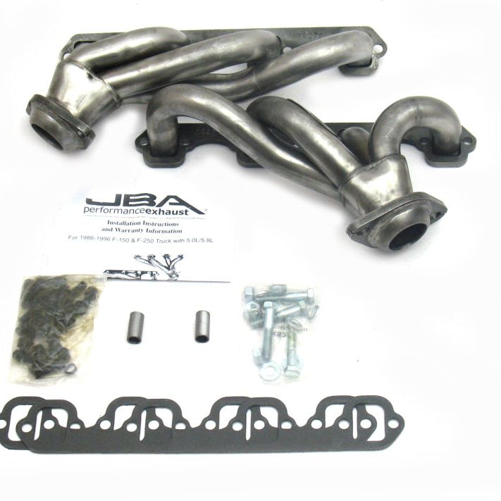 JBA 87-95 Ford F-150 5.0L SBF 1-1/2in Primary Raw 409SS Cat4Ward Header-tuningsupply.com