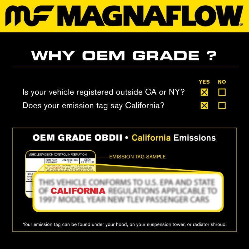 MagnaFlow Conv Univ 2.25in Inlet/Outlet Center/Center Round 11in Body L x 5.125in W x 15in Overall L-tuningsupply.com