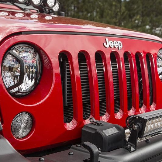 Rugged Ridge 07-18 Jeep Wrangler JK/JKU Textured Black Elite Headlight Euro Guards - SMINKpower Performance Parts RUG11230.12 Rugged Ridge