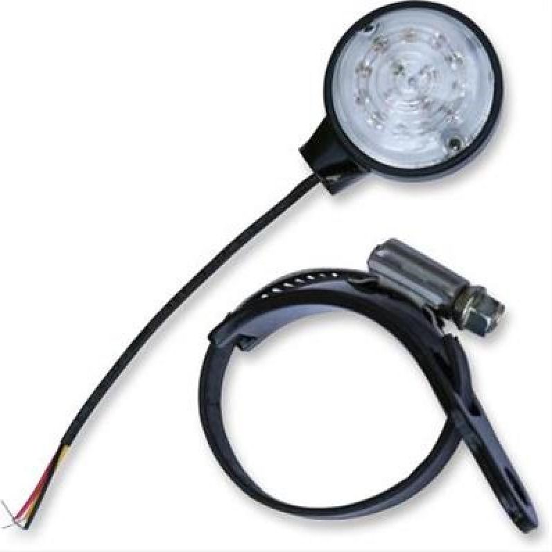 Burly Brand LED Turn Signals Fork Mount Universal - Black/Amber-tuningsupply.com