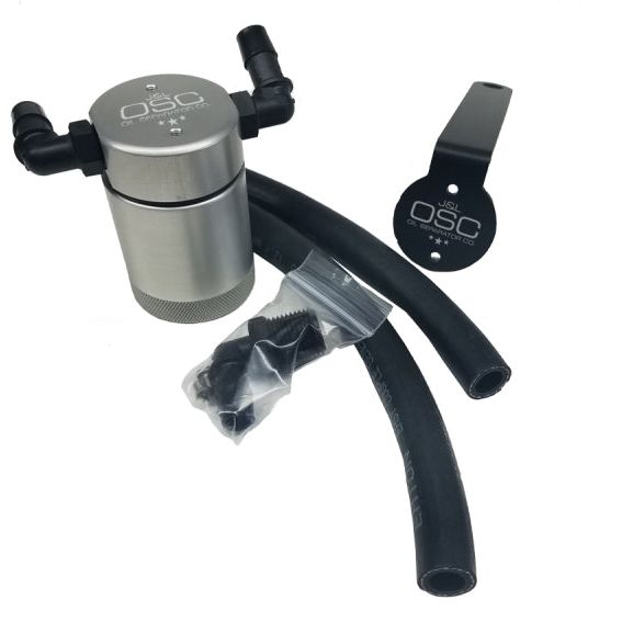 J&L 99-04 Ford Mustang SVT Cobra Passenger Side Oil Separator 3.0 - Clear Anodized-tuningsupply.com