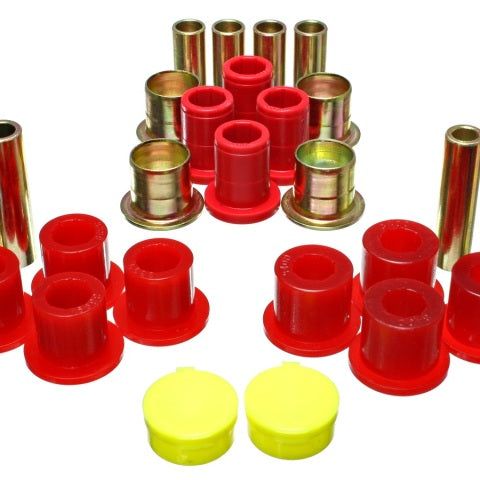 Energy Suspension 87-04 Dodge Dakota / 98-03 Durango 4WD Red Front End Control Arm Bushing Set-tuningsupply.com