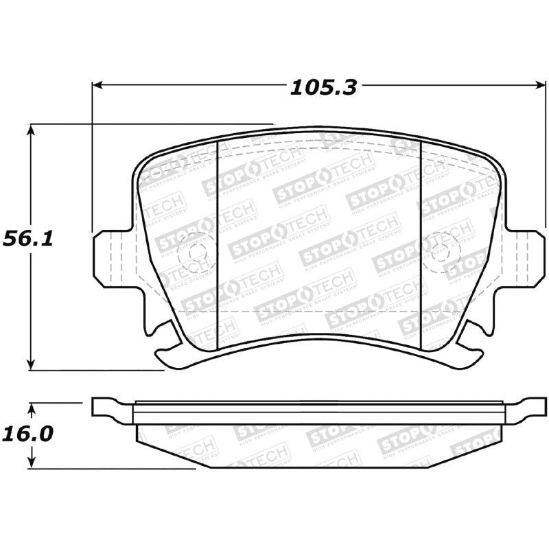 StopTech Performance 08-13 Audi S3 Rear Brake Pads-Brake Pads - Performance-Stoptech-STO309.11081-SMINKpower Performance Parts