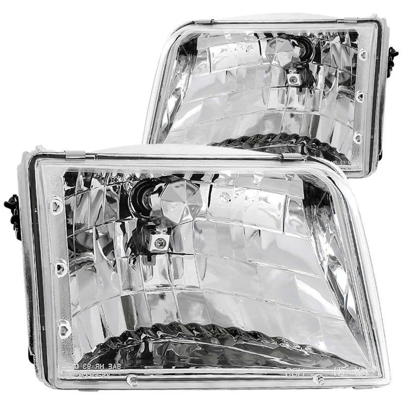 ANZO 1993-1997 Ford Ranger Crystal Headlights Chrome-tuningsupply.com