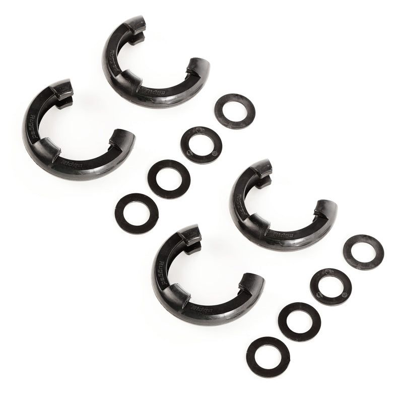 Rugged Ridge 3/4in Black D-Ring Isolator Kit - SMINKpower Performance Parts RUG11235.60 Rugged Ridge