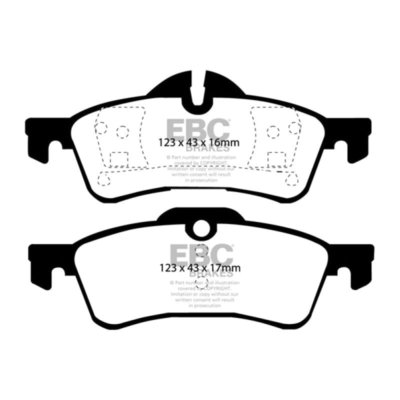 EBC 02-03 Mini Hardtop 1.6 Yellowstuff Rear Brake Pads-tuningsupply.com