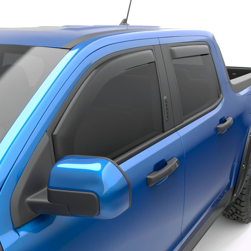 EGR 2022+ Ford Maverick In Channel Window Visors Front/Rear Set - Matte Black Crew Cab-tuningsupply.com