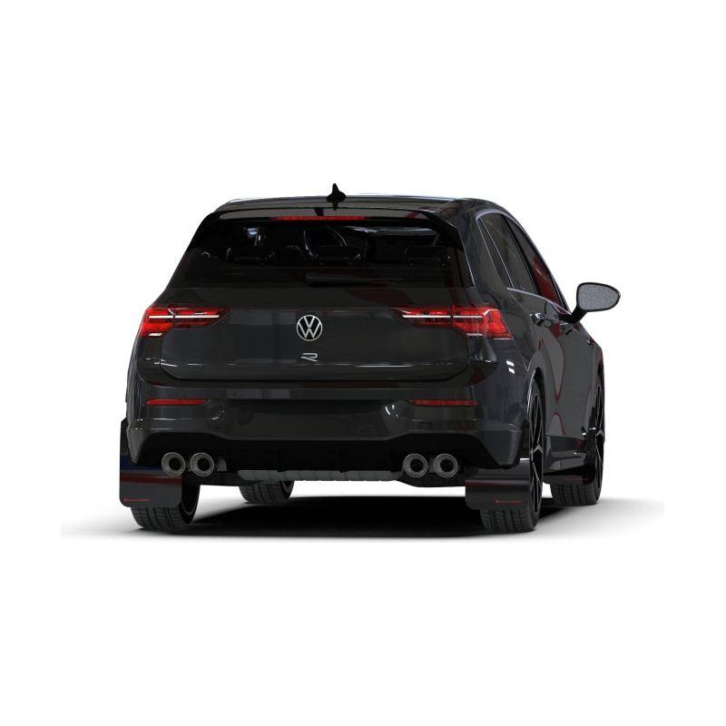 Rally Armor 2022 MK8 Volkswagen Golf GTI/R Red UR Mud Flap w/ White Logo - SMINKpower Performance Parts RALMF80-UR-RD/WH Rally Armor