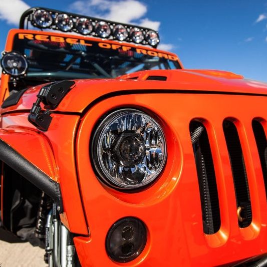 KC HiLiTES 07-18 Jeep JK (Not for Rubicon/Sahara) 7in. Gravity LED Pro DOT Headlight (Pair Pack Sys)-tuningsupply.com