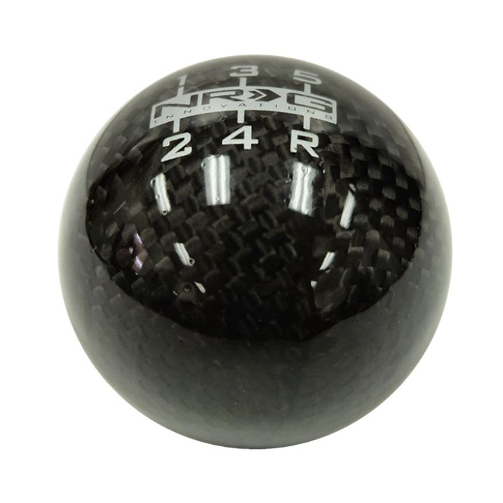 NRG Universal Ball Style Shift Knob - Heavy Weight 480G / 1.1Lbs. - Black Carbon Fiber (5 Speed)-tuningsupply.com