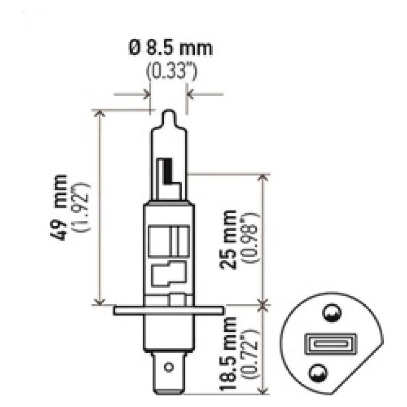 Hella Optilux H1 12V/55W XY Yellow Bulb-tuningsupply.com