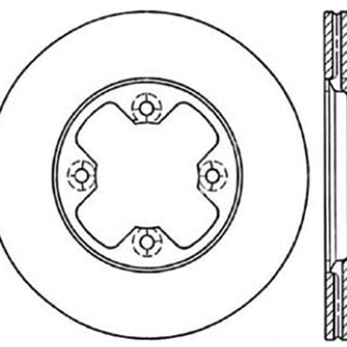 StopTech Slotted & Drilled Sport Brake Rotor-Brake Rotors - Slot & Drilled-Stoptech-STO127.42005L-SMINKpower Performance Parts