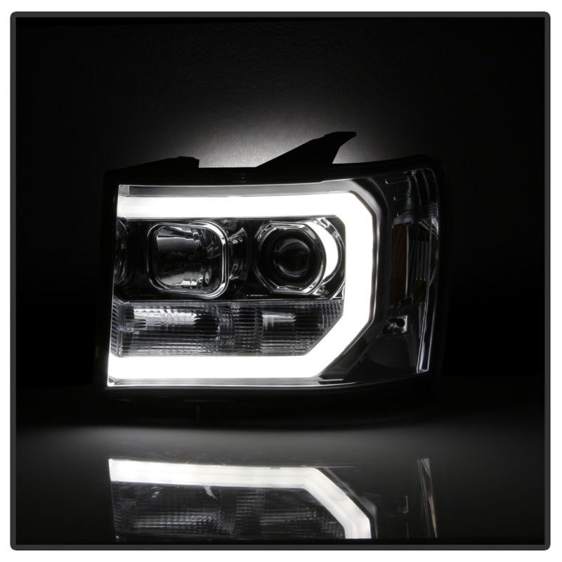 Spyder GMC Sierra 1500/2500/3500 07-13 V2 Projector Headlights - Chrome PRO-YD-GS07V2-LBDRL-C-Headlights-SPYDER-SPY5083647-SMINKpower Performance Parts