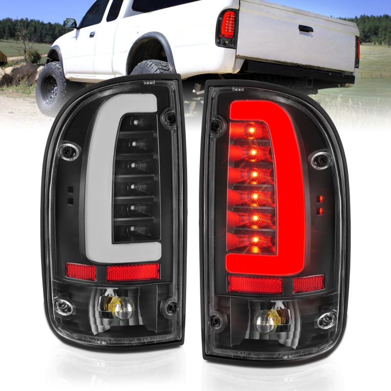 ANZO 95-00 Toyota Tacoma LED Taillights Black Housing Clear Lens (Pair)-tuningsupply.com