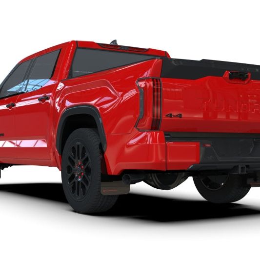 Rally Armor 2022+ Toyota Tundra Black UR Mud Flap w/ Metallic Black Logo-Mud Flaps-Rally Armor-RALMF110-UR-BLK-MBK-SMINKpower Performance Parts