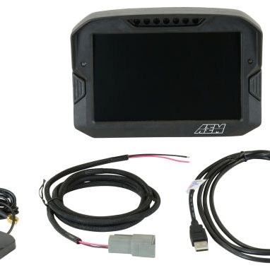 AEM CD-7 Non Logging GPS Enabled Race Dash Carbon Fiber Digital Display w/o VDM (CAN Input Only)-tuningsupply.com