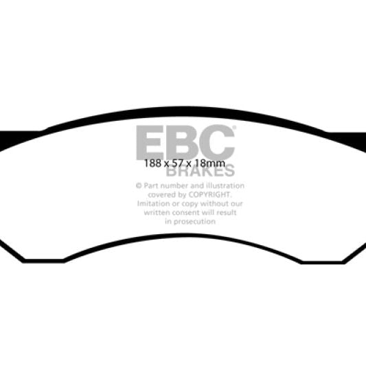 EBC 06-11 Dodge Ram 1500 Mega Cab 2WD Greenstuff Rear Brake Pads-tuningsupply.com