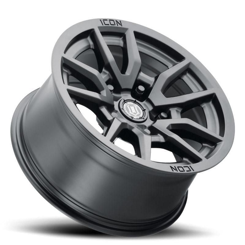 ICON Vector 5 17x8.5 5x150 25mm Offset 5.75in BS 110.1mm Bore Satin Black Wheel-tuningsupply.com