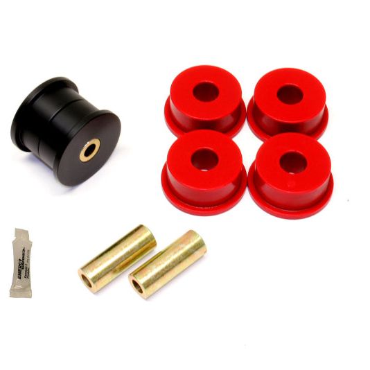 BMR 12-15 5th Gen Camaro Differential Mount Bushing Kit (Poly/Delrin Combo) - Black/Red-tuningsupply.com