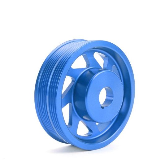 Perrin 93-11 Subaru Impreza / 02-14 WRX / 04-21 STI EJ Crank Pulley - Blue (w/AC)-Pulleys - Crank, Underdrive-Perrin Performance-PERPSP-ENG-100BL-SMINKpower Performance Parts