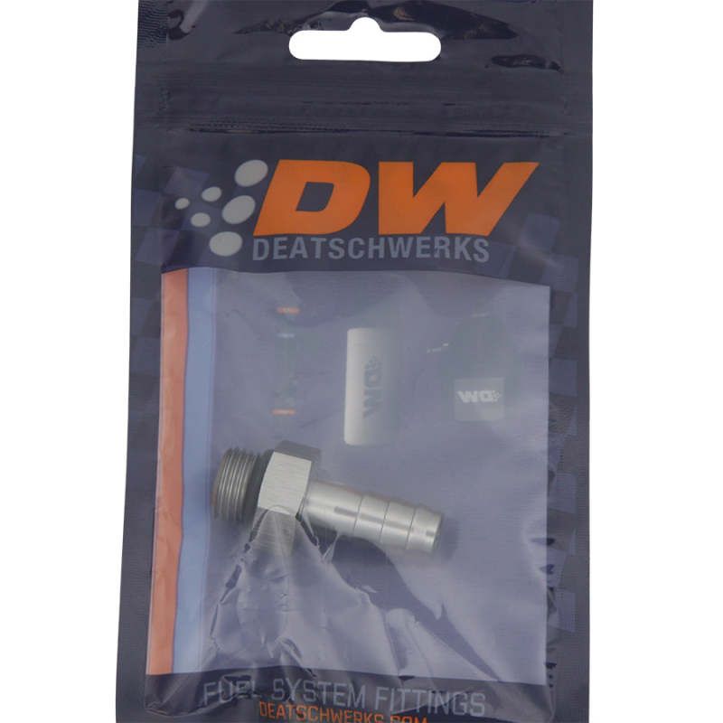 DeatschWerks 6AN ORB Male To 3/8in. Male Triple Barb Fitting (Incl. O-Ring)-tuningsupply.com