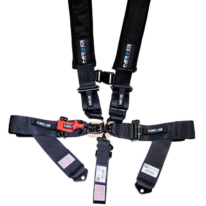 NRG SFI 16.1 5PT 3in. Seat Belt Harness / Latch Link - Black-tuningsupply.com