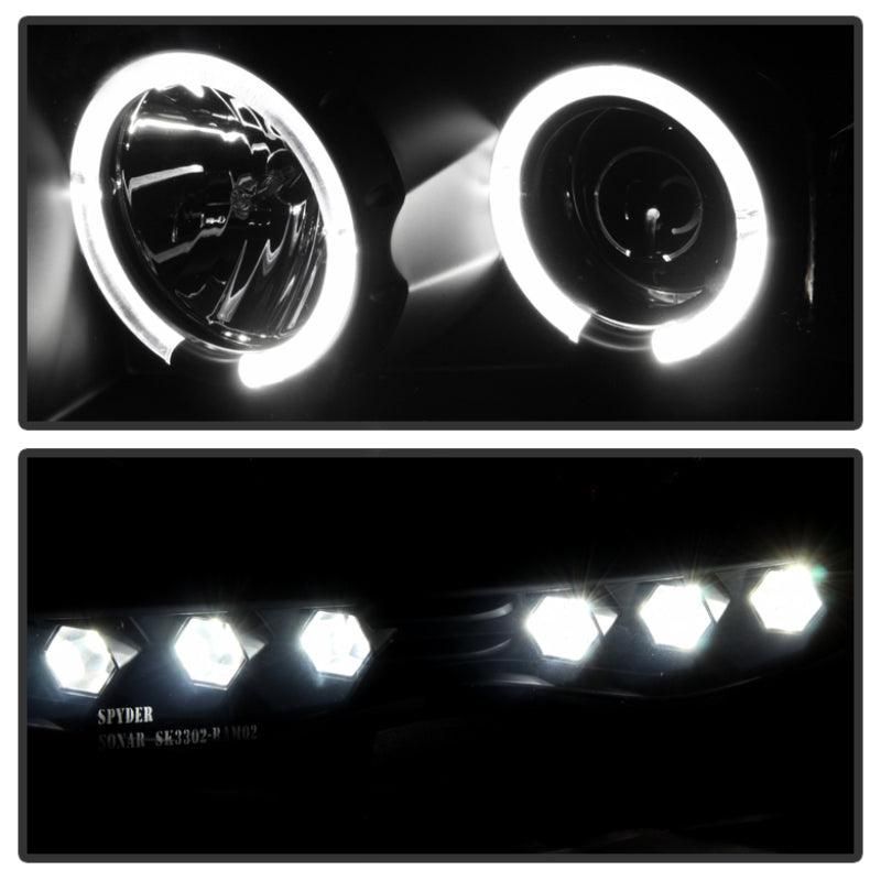 Spyder Dodge Ram 1500 02-05 03-05 Projector Headlights LED Halo LED Blk Smke PRO-YD-DR02-HL-BSM - SMINKpower Performance Parts SPY5078384 SPYDER