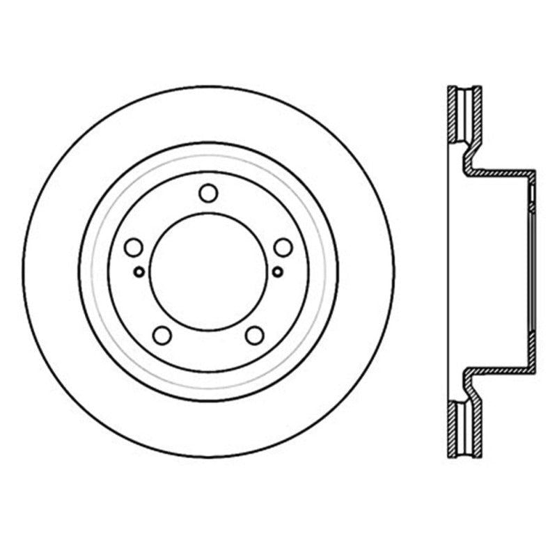 StopTech 07-09 Toyota Tundra / 08-09 Toyota Sequoia Front Left Slotted & Drilled Rotor-Brake Rotors - Slot & Drilled-Stoptech-STO127.44156L-SMINKpower Performance Parts