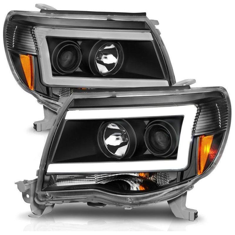 ANZO 05-09 Toyota Tacoma Projector Light Bar Style Headlights w/ C Light Bar-tuningsupply.com