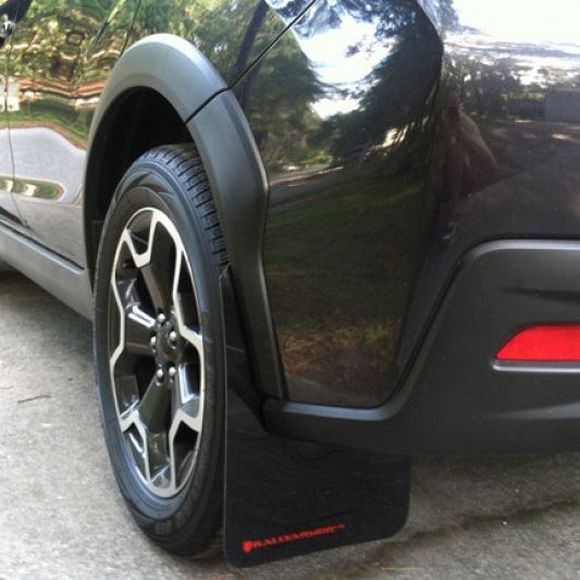 Rally Armor 13-17 Subaru Crosstrek XV Black UR Mud Flap w/ Red Logo-Mud Flaps-Rally Armor-RALMF26-UR-BLK/RD-SMINKpower Performance Parts