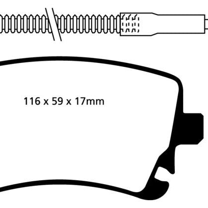 EBC 09-11 Audi A6 Quattro 3.0 Supercharged Yellowstuff Rear Brake Pads-tuningsupply.com