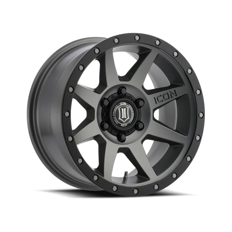 ICON Rebound Pro 17x8.5 6x5.5 0mm Offset 4.75in BS 106.1mm Bore Titanium Wheel-tuningsupply.com