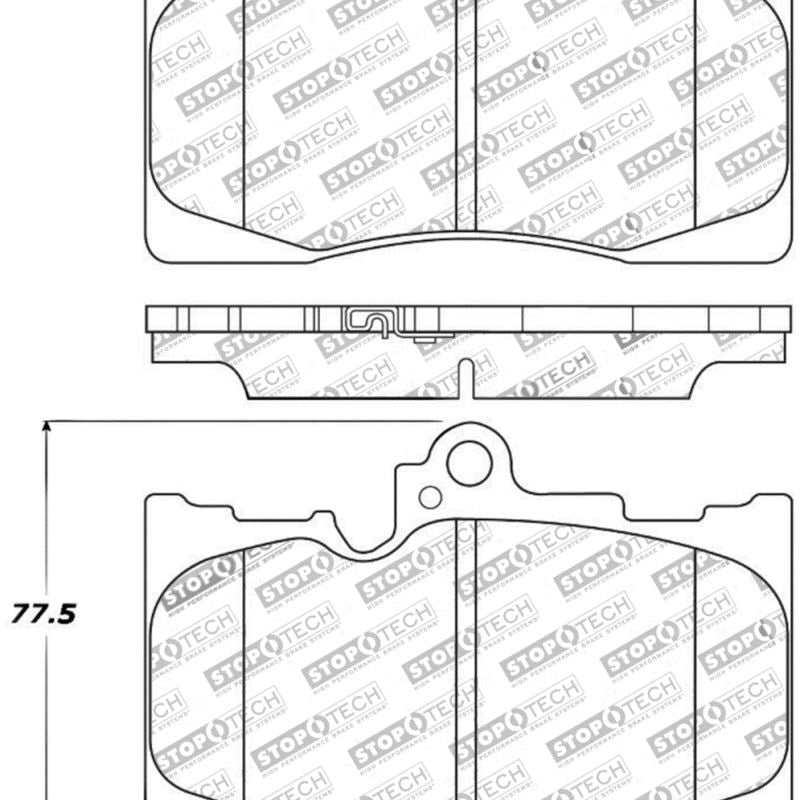 StopTech Performance 06 Lexus GS300/430 / 07-08 GS350 / 06-08 IS350 Front Brake Pads-Brake Pads - Performance-Stoptech-STO309.11180-SMINKpower Performance Parts