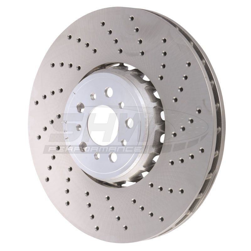 SHW 20-21 BMW X3 M 3.0L Right Front Cross-Drilled Lightweight Brake Rotor (34118054826) - SMINKpower Performance Parts SHWBFR43502 SHW Performance