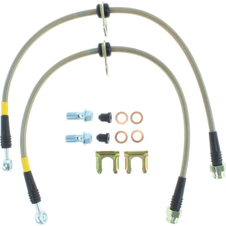 StopTech 02-05 WRX Stainless Steel Front Brake Lines-Brake Line Kits-Stoptech-STO950.47001-SMINKpower Performance Parts