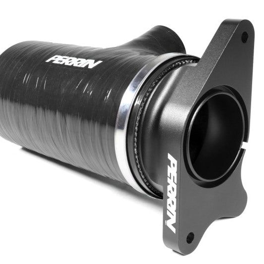 Perrin 2022+ Subaru WRX Black 3in Turbo Inlet Hose w/ Nozzle (Short)-tuningsupply.com