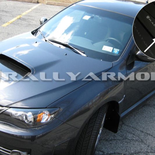 Rally Armor 08-11 Subaru STI (Hatch Only) / 11-14 WRX (Hatch Only) Black UR Mud Flap w/Silver Logo-tuningsupply.com