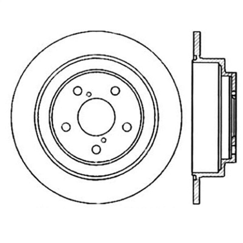 StopTech Power Slot 02-05 WRX Rear Left Sportstop Slotted Rotor-Brake Rotors - Slotted-Stoptech-STO126.47011SL-SMINKpower Performance Parts