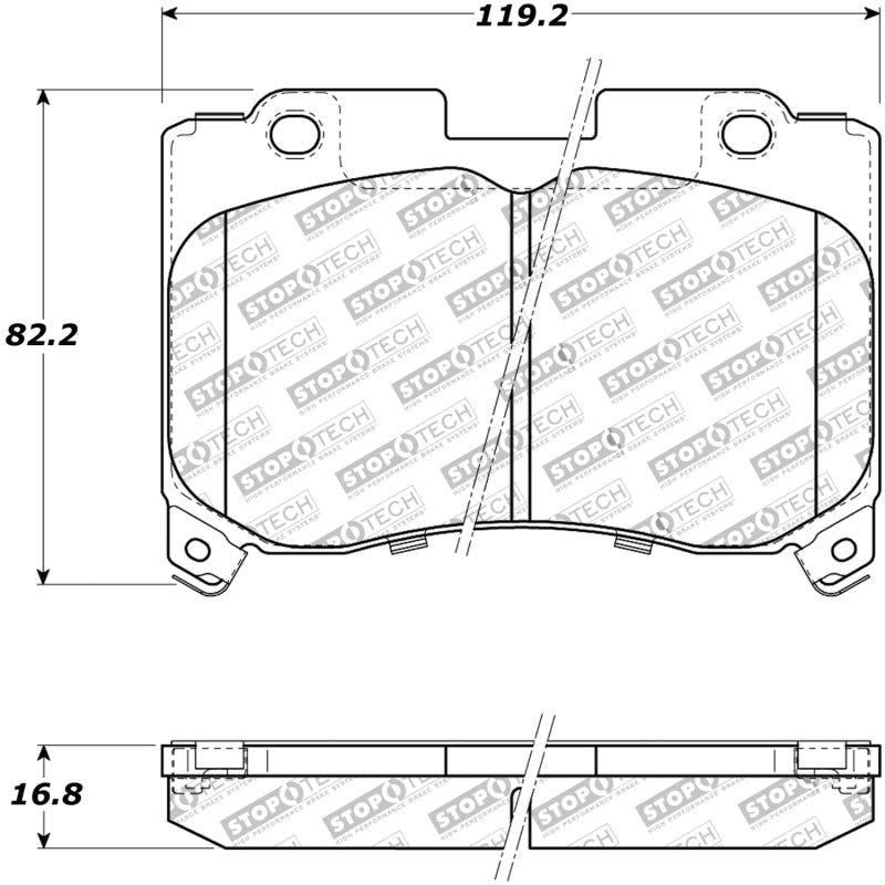 StopTech Performance 5/93-98 Toyota Supra Turbo Front Brake Pads-Brake Pads - Performance-Stoptech-STO309.06290-SMINKpower Performance Parts