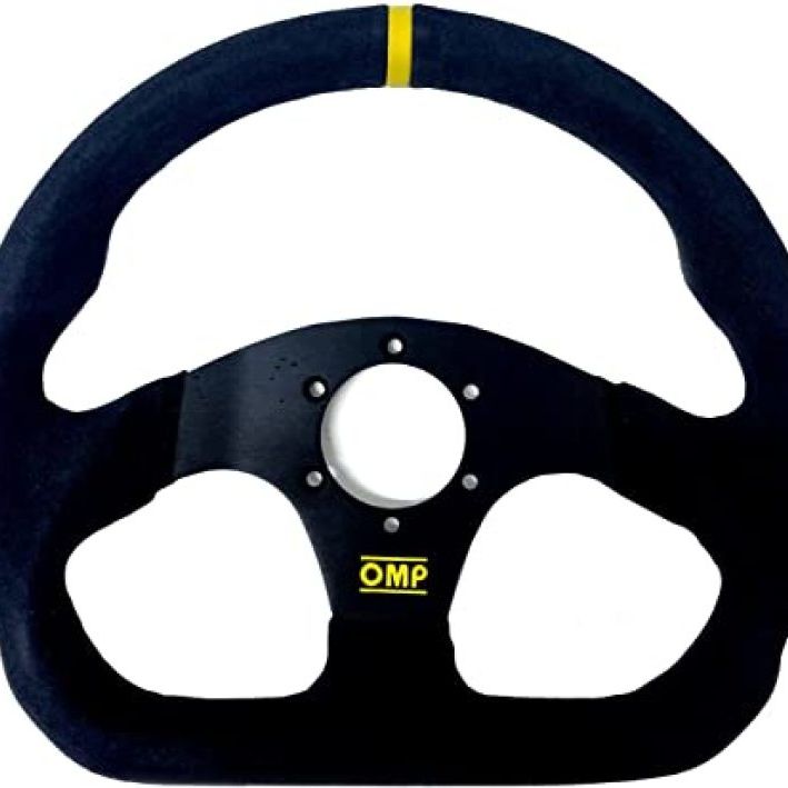 OMP Superquadro Steering Wheel - Small Spokes - Suede (Black)-tuningsupply.com