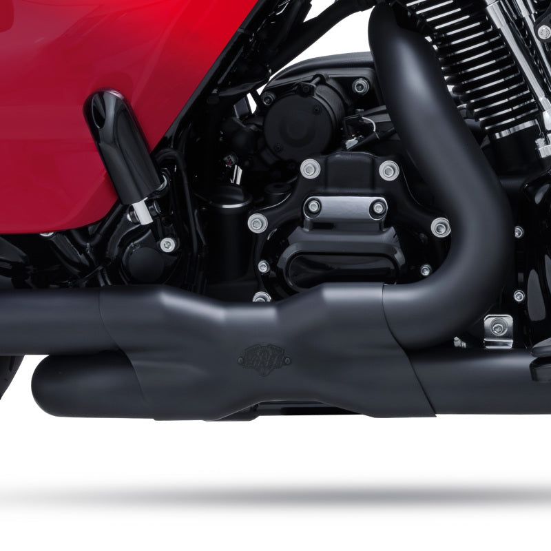 Vance & Hines HD Dresser 09-16 Power Duals Black PCX Header Exhaust - SMINKpower Performance Parts VAH46332 Vance and Hines