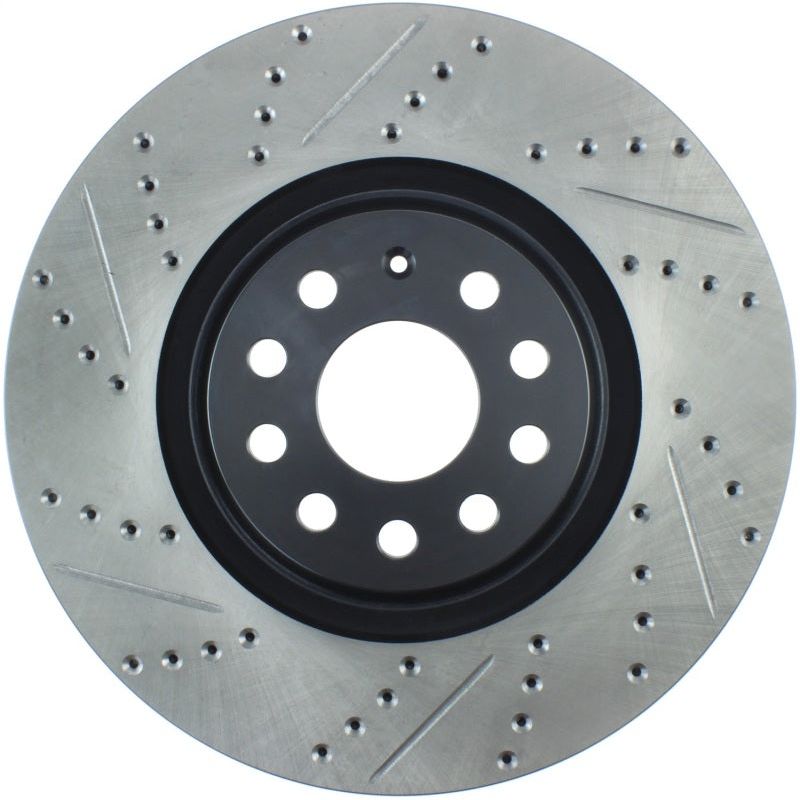 StopTech Slotted & Drilled Sport Brake Rotor-Brake Rotors - Slot & Drilled-Stoptech-STO127.33144R-SMINKpower Performance Parts