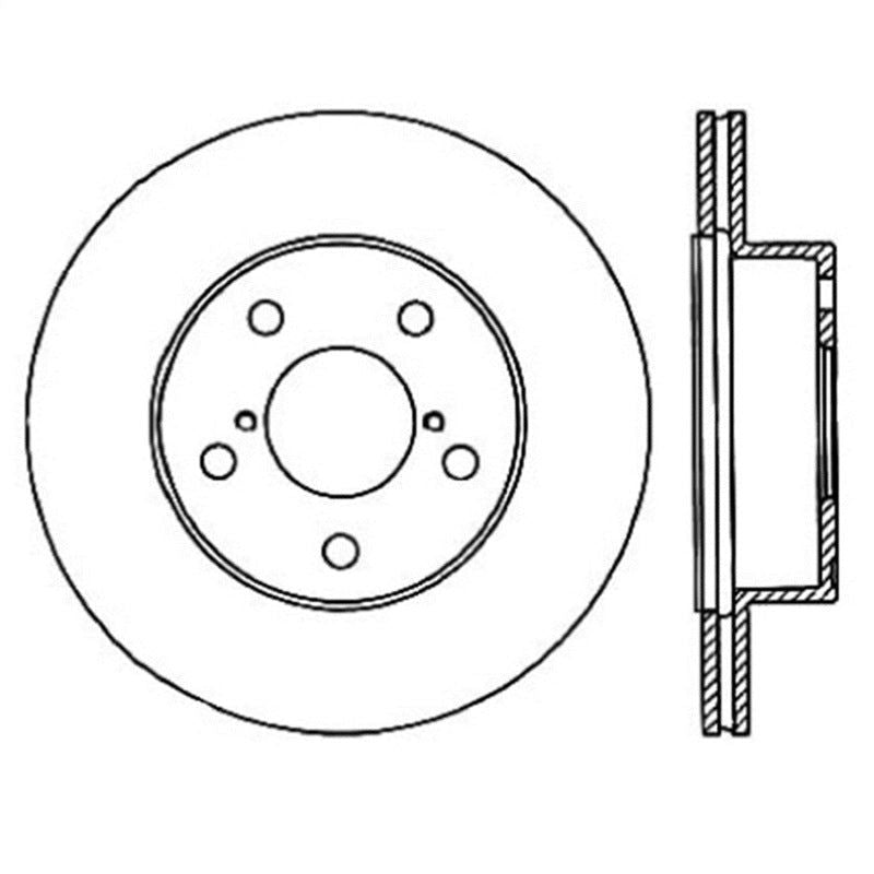 StopTech Power Slot 05-07 STi Rear Right Slotted Rotor-Brake Rotors - Slotted-Stoptech-STO126.47023SR-SMINKpower Performance Parts