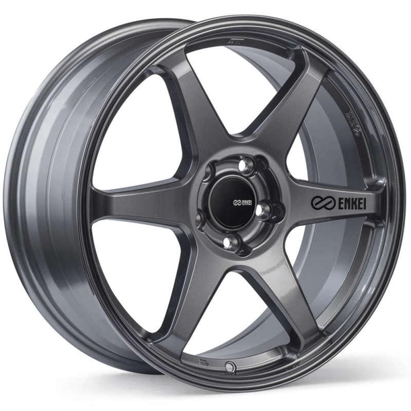 Enkei T6R 18x8 45mm Offset 5x112 Bolt Pattern 72.6 Bore Gloss Gunmetal Wheel-tuningsupply.com