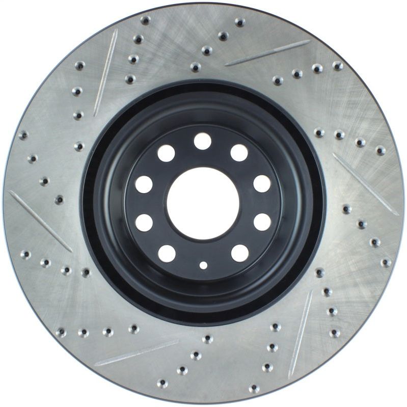 StopTech Slotted & Drilled Sport Brake Rotor-Brake Rotors - Slot & Drilled-Stoptech-STO127.33144L-SMINKpower Performance Parts