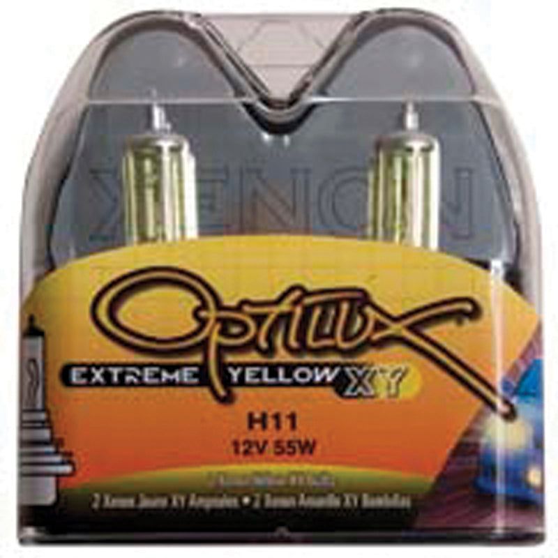 Hella Optilux H11 55W XY Extreme Yellow Bulbs (Pair)-tuningsupply.com