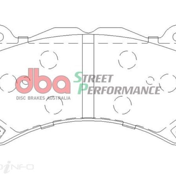 DBA 07-22 Nissan GT-R R35 Front Street Performance Brake Pad Kit-tuningsupply.com